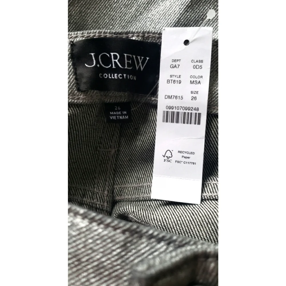 J.Crew Collection slouchy-straight jean in silver
